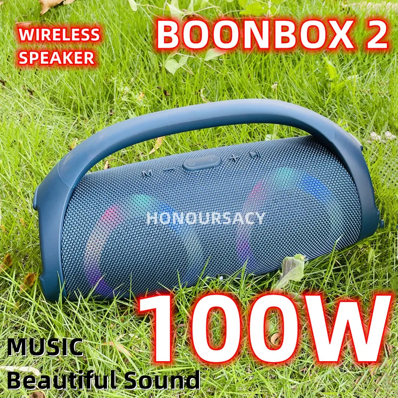 

Portable Waterproof 100W High Power Bluetooth Speaker RGB Colorful Light Wireless Subwoofer 360 Stereo Surround TWS FM Boombox