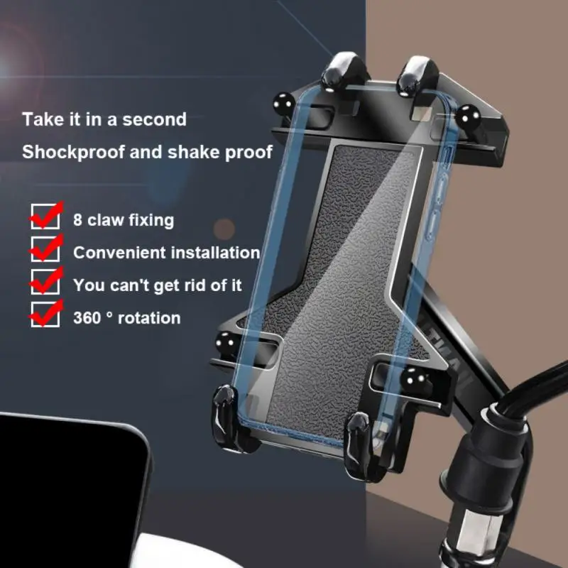 

Bicycle Phone Holder Anti-Slip Universal Motorcycle Smart Mobile Racks Cycling Handlebar Clip Mount Bracket MTB Accessories