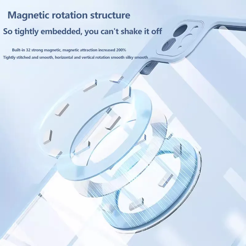 Магнитный съемный чехол для iPad Pro 13 2024 7th Air13 Pro11 Air 11 6 5 4 3 2 1 10 9th 9 7 10th Mini6 Pro12.9