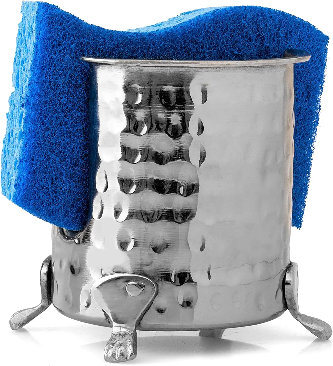 

Nickel Hand Hammered Kitchen Sponge Holder 11.4 x 10.1 x 8.9 cm