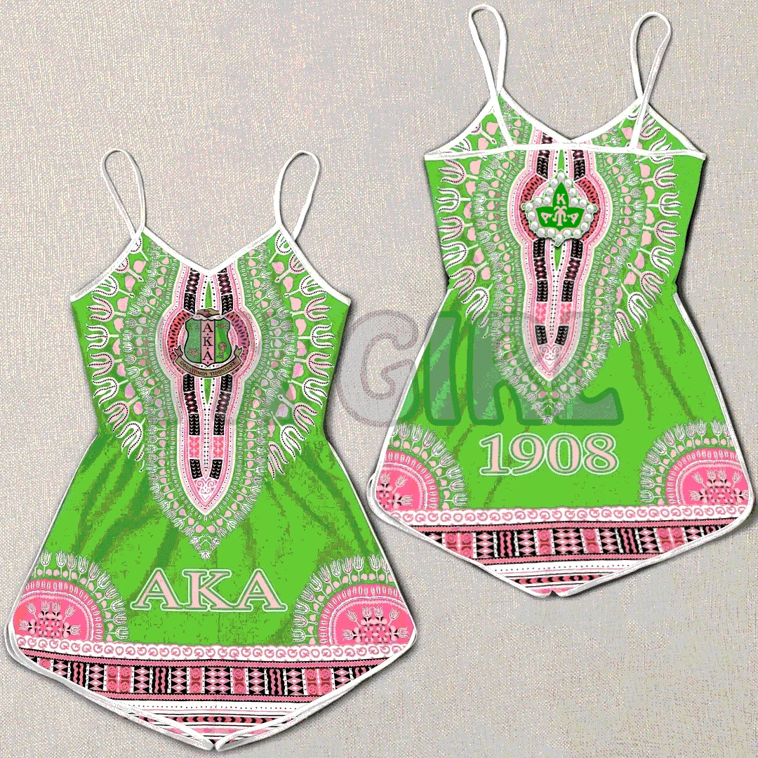 YX GIRL Africa Zone Rompers Alpha Kappa Dashiki Women Rompers 3D All Over Printed Rompers Summer Women's Bohemia Clothes