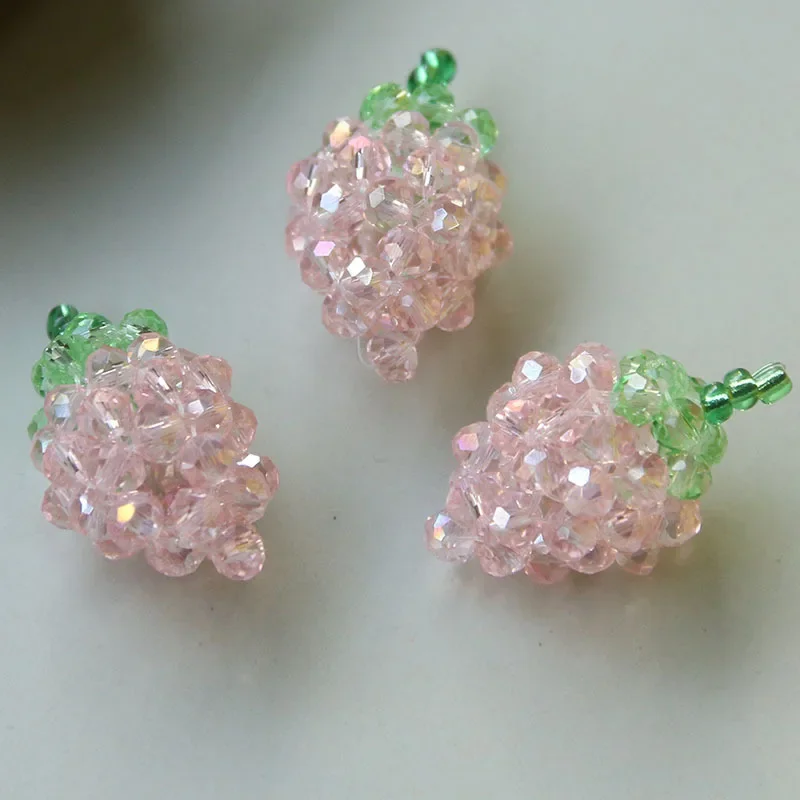 1 шт. забавные новые стеклянные хрустальные тканые трехмерные фрукты аксессуары