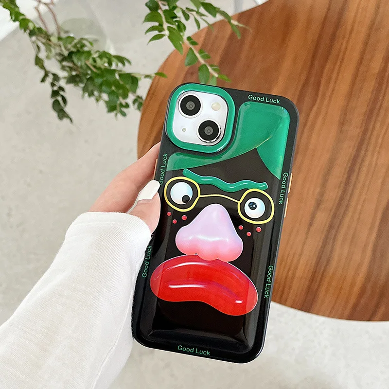

Cute Funny Creative Mouth Phone Case for iphone 13 12 11 Pro Max X XR Xs XSMAX Silicone Soft Protective Anti-knock Back Cover