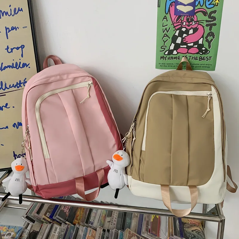 

Водонепроницаемый нейлоновый женский рюкзак DIFA Kawaii с принтом букв, женский рюкзак с клиньями и пряжкой для ремня, Подростковая женская моде...