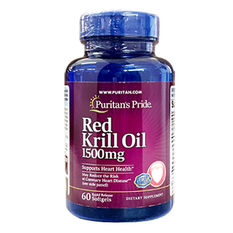 

Красное масло крилла 1500 мг 60 капсул поддерживает здоровье сердца Бесплатная доставка