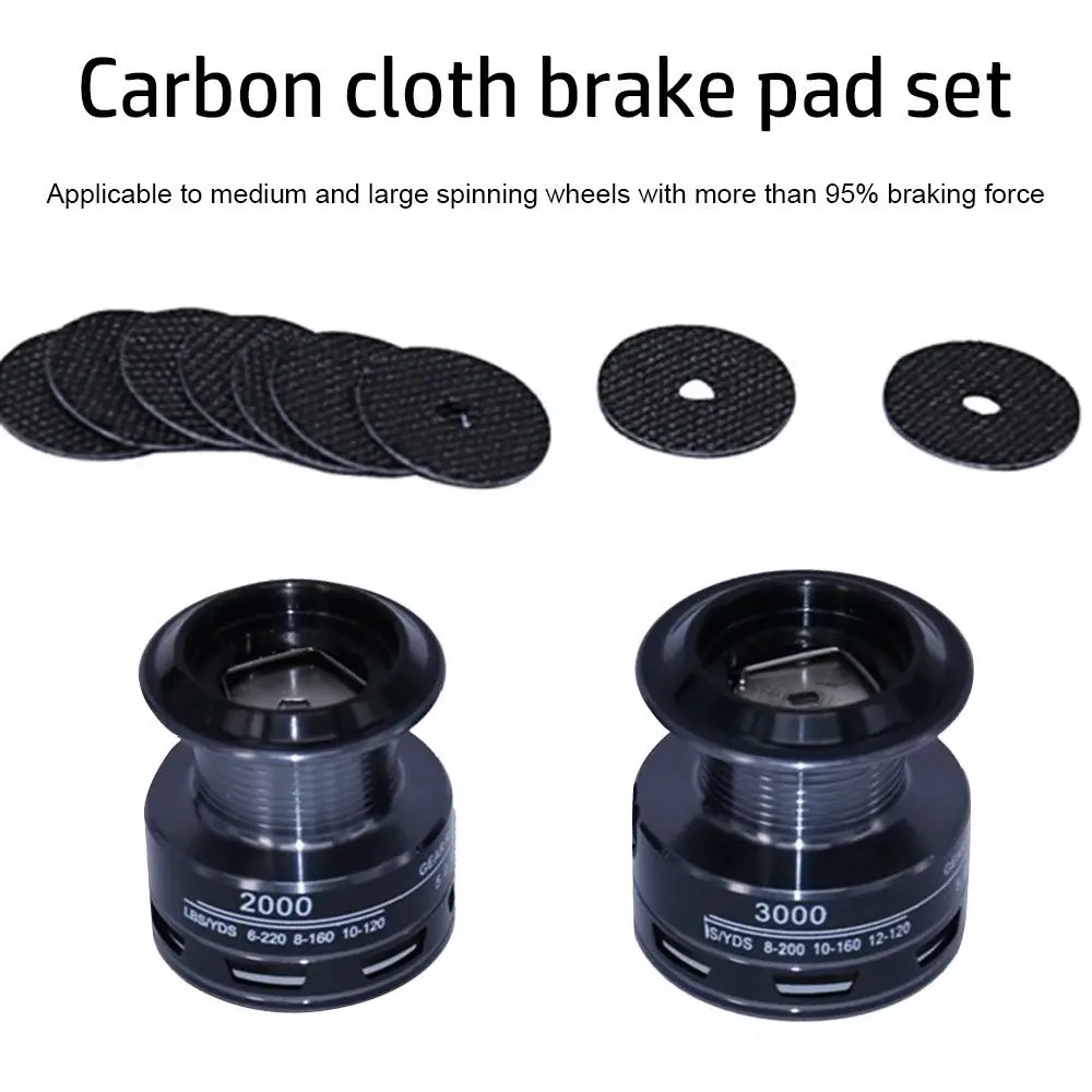 

3pcs Stable D/S spinning wheel Fishing Reels modified Hot Reel Washer Brake Pad fishing Reel Brake Pads Carbon cloth