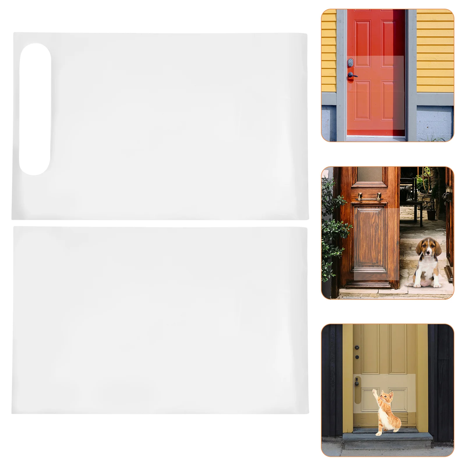 

2 Pcs Anti Dog Scratch Door Sticker Adhesive Patches Protection Protector Pvc Household Car