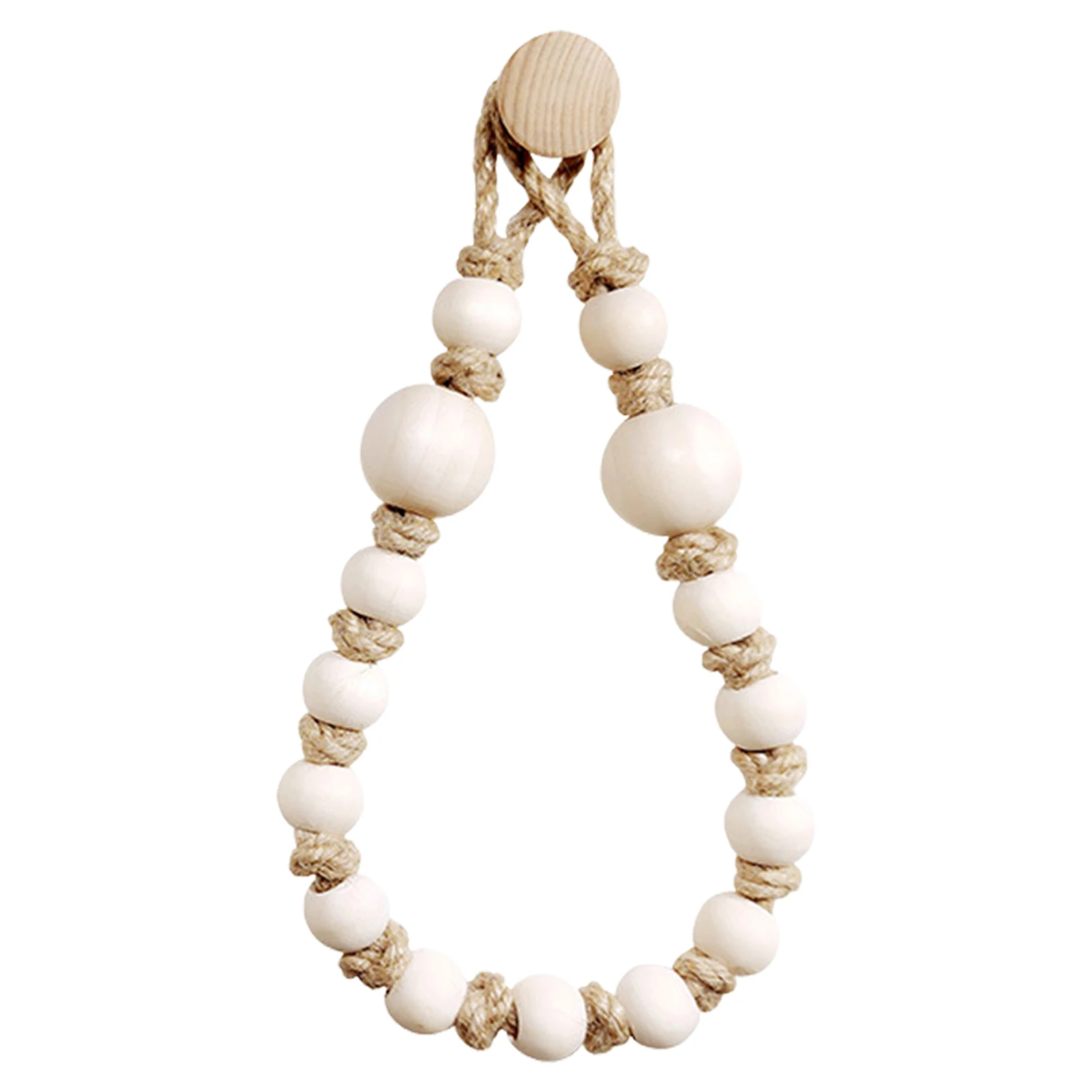 

Boho Toilet Paper Holder Tissue Roll Dispenser Wooden Bead Wall Mount Toilet Paper Dispenser For Tissue And Curtains Bathroom