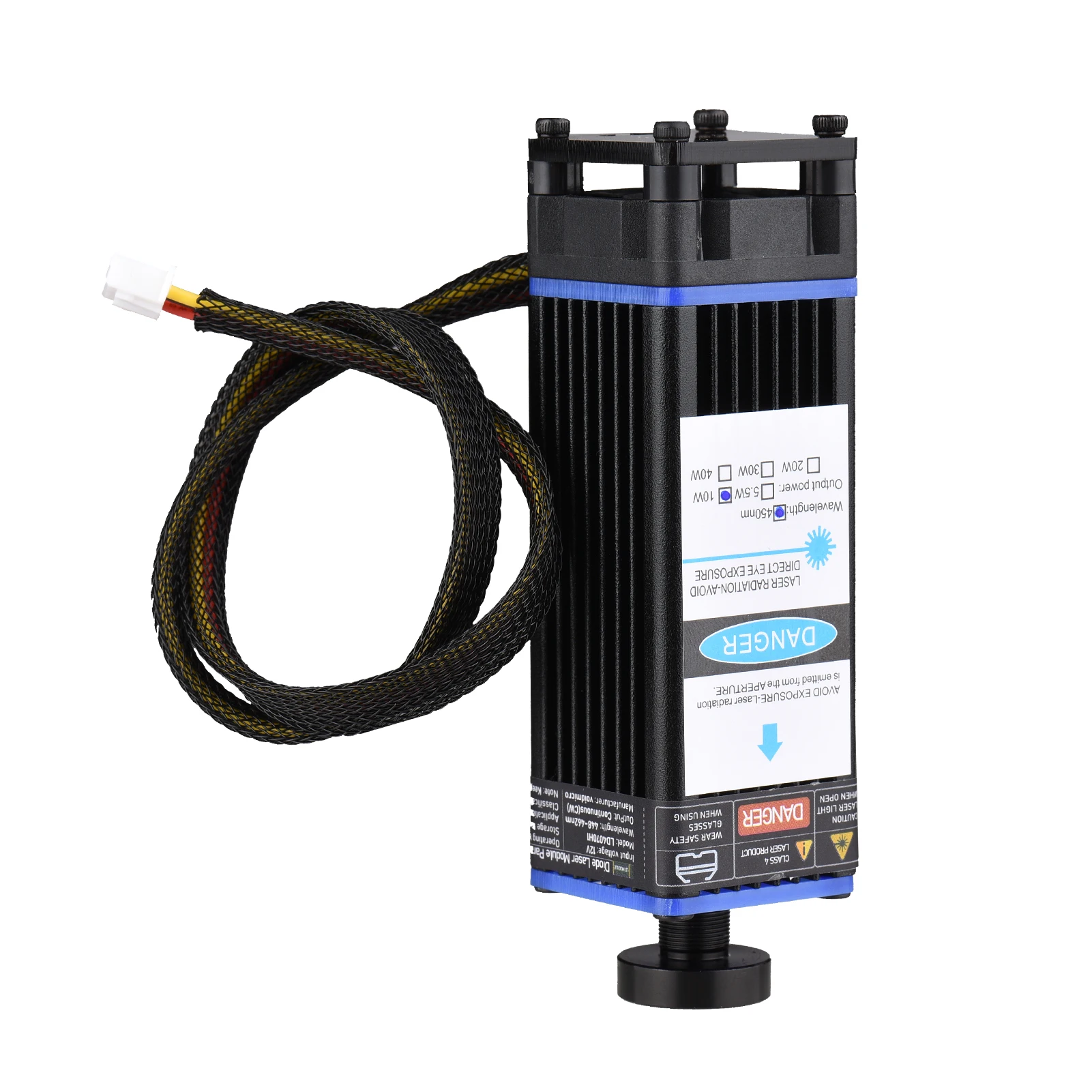 Лазерный модуль 450 нм 80 Вт фиксированное фокусное расстояние высокоскоростной