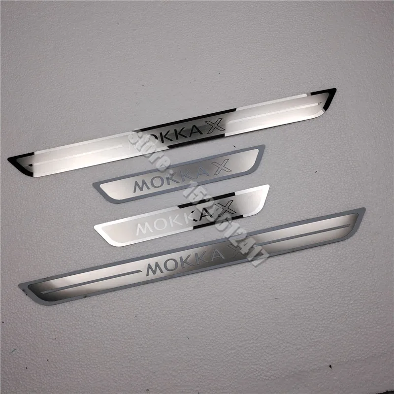 

For Opel Vauxhall Mokka X 2012-2020 Door Sill Scuff Plate Trim Stainless Threshold Pedal Entry Guards Protector Car Accessories