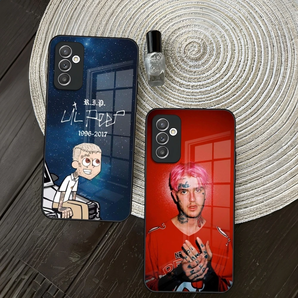 Фото Чехол для телефона Rapper Lil Peep Hell Boy для Samsung Galaxy S26 S25 S24 S23 S22 S21 S20 FE Edge Plus Ultra, стеклянный чехол №1