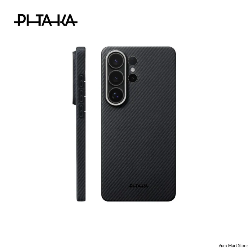 Фото [Оригинальный] Чехол PITAKA из углеродного волокна и кевлара для Samsung S26 Ultra с поддержкой беспроводной зарядки, задняя крышка для телефона №3