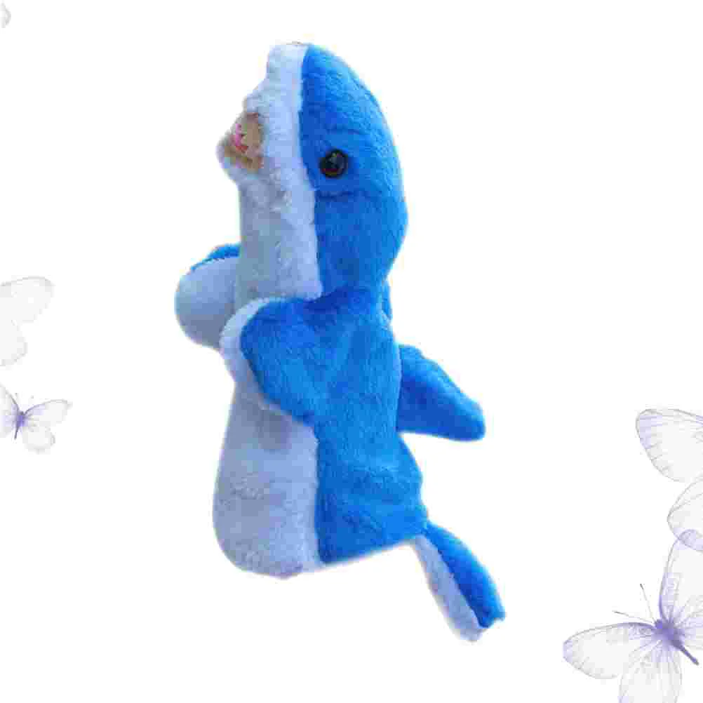 

Креативная Мягкая кукла-марионетка, Очаровательное животное, Акула, забавная мультяшная плюшевая игрушка, подарок для детей (Небесно-голубой)