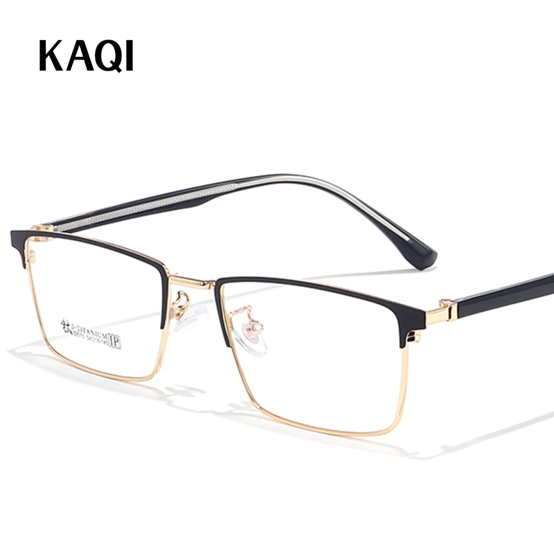 

54mm 2022 NEW Vintage Square Optical Eye Glasses Frames Metal Men Fashion Classic Business Black Frame Eyeglasses oculos