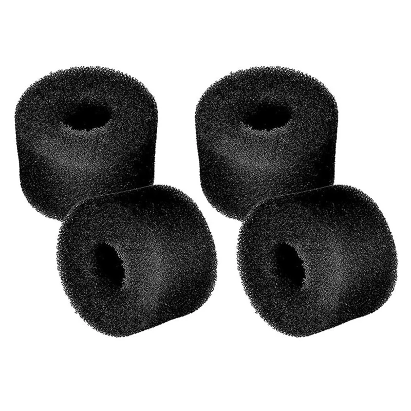 

4 Pack Black Swimming Pool Filter Sponge Reusable Washable Replacement Foam Sponge Cartridge Filter Sponge For S1 Type