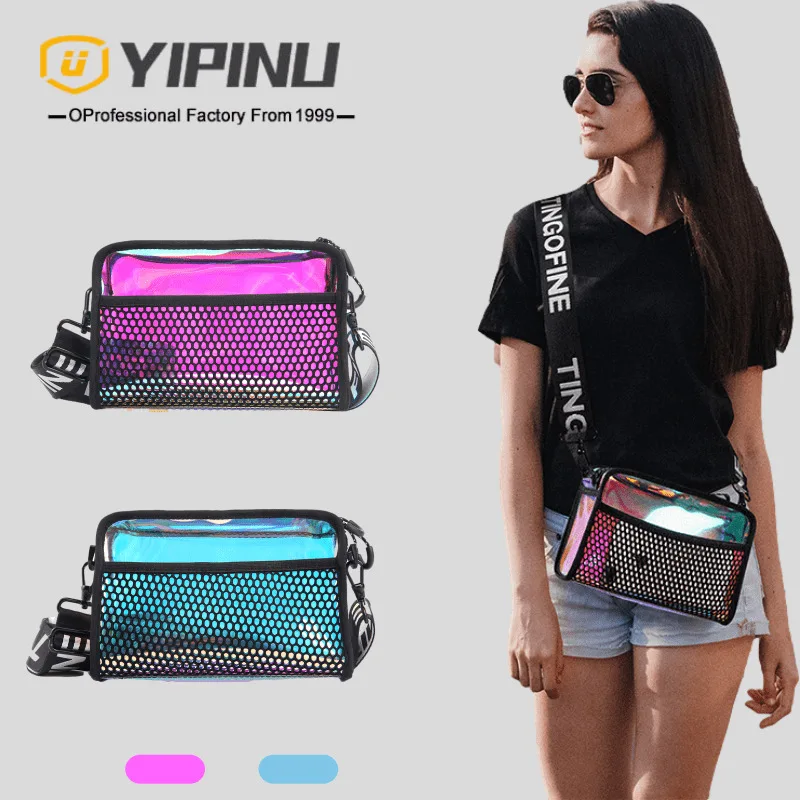 

Bag women's new 2022 messenger shoulder bag trendy fashion laser bag small square bag large capacity