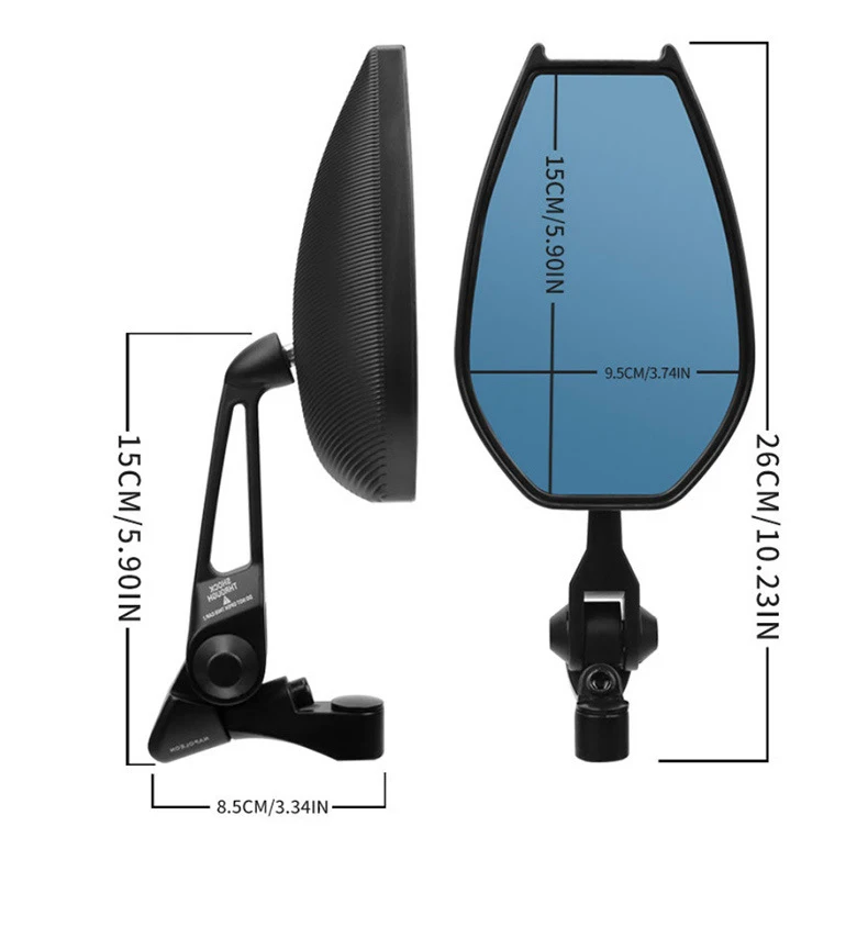 Мотоциклетное боковое зеркало заднего вида аксессуары для модификации черное