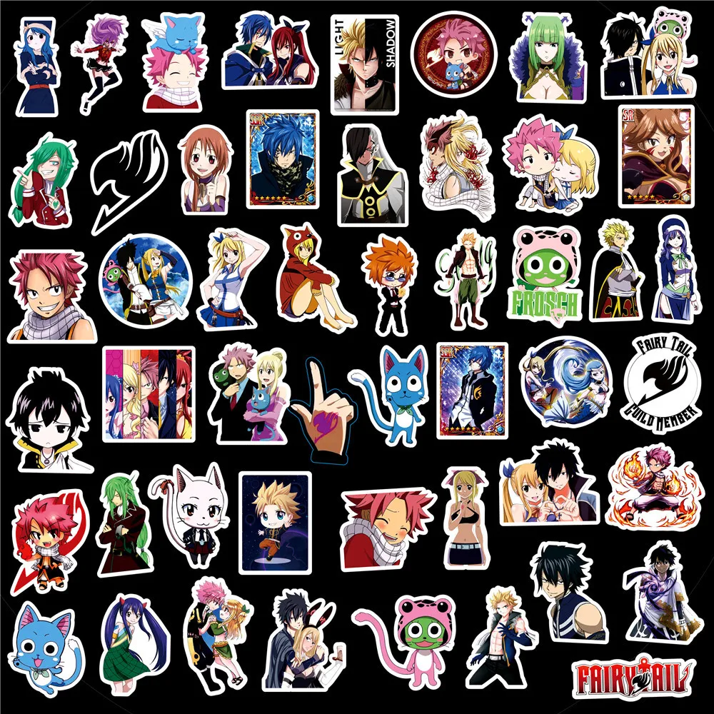 10/30/50PCS Stickers Fairy Tail Aesthetic Anime Sticker Stationery Notebook Suitcase Laptop Motorcycle Graffiti DIY Kids Toys images - 6