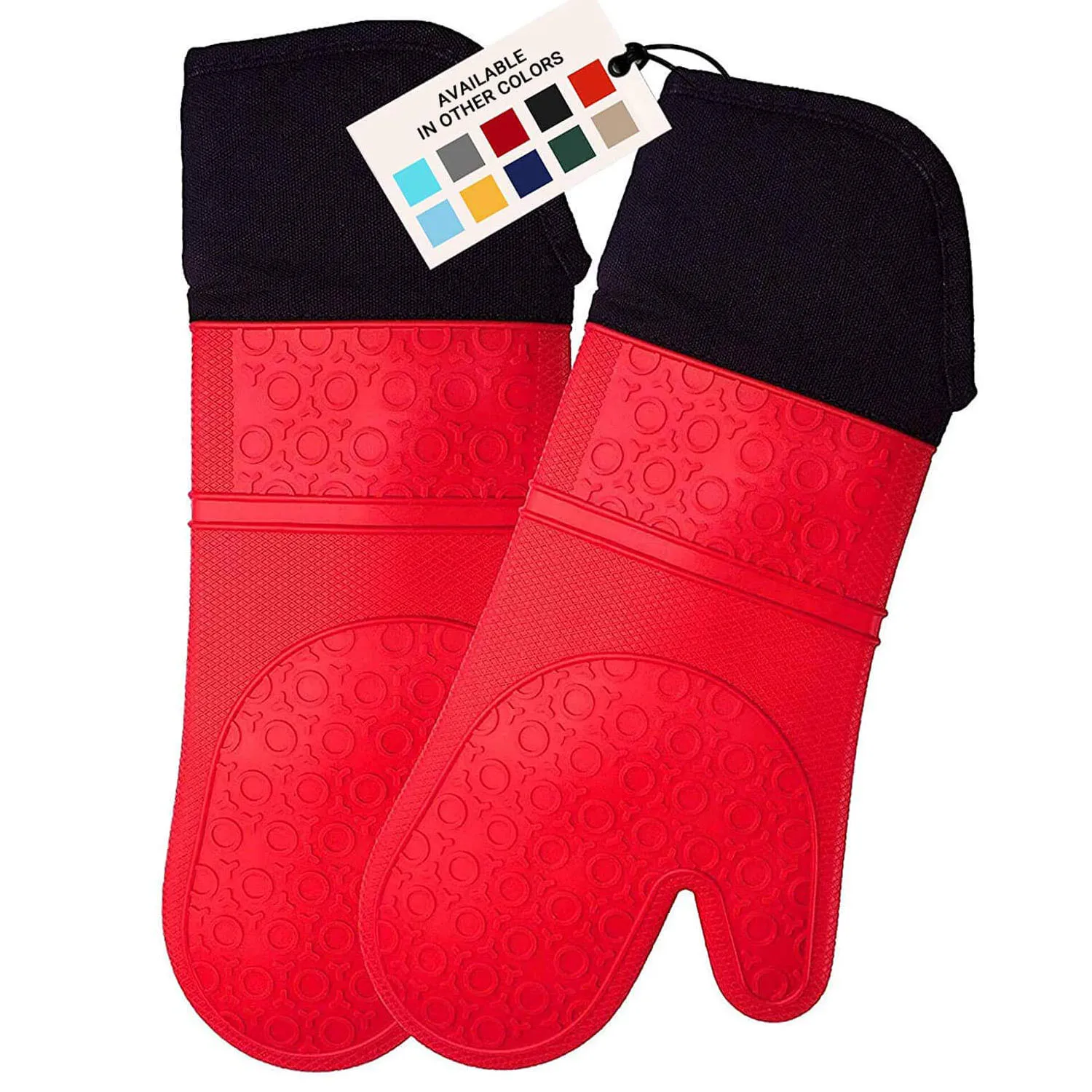 

1Pair Silicone Oven Mitts Extra Long Heat Resistant Pot Holders For Kitchen Flexible Oven Gloves For Cooking Kitchen Accessories