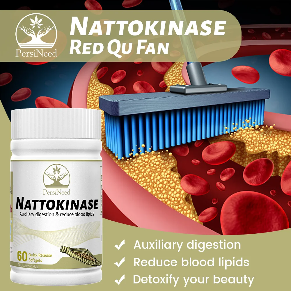 

Nattokinase Nutrition Vessel Cleaner Capsule Supports Heart Health Promote Cardiovascular Blood Circulation Prevent Blood Clots