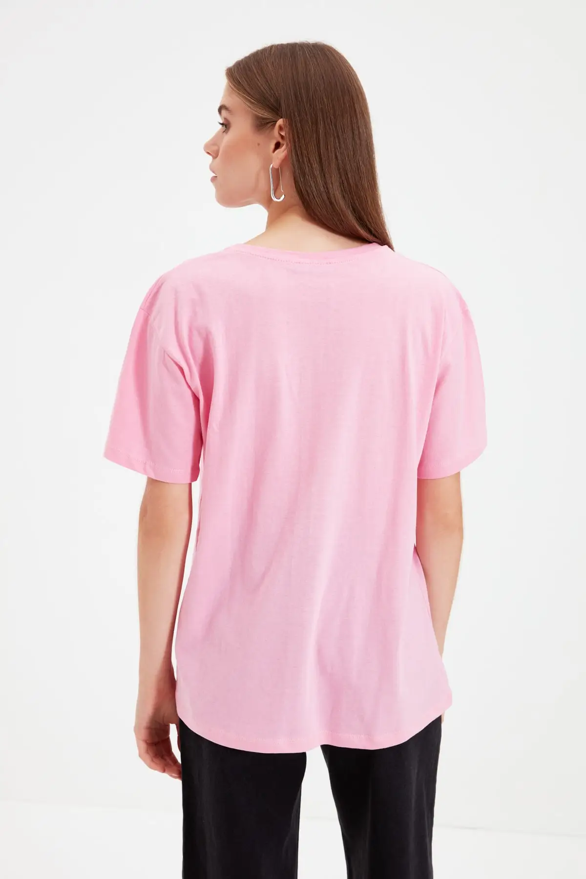 

Trendyol Printed Boyfriend Knitted T-Shirt TWOSS21TS4023