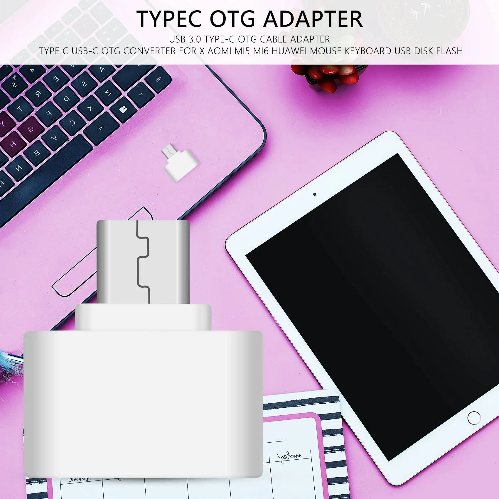 Usb 3.0 Type-C Otg Кабель-адаптер Type C Usb-C Конвертер Для Xiaomi Mi5 Mi6 Huawei Мышь Клавиатура Диск