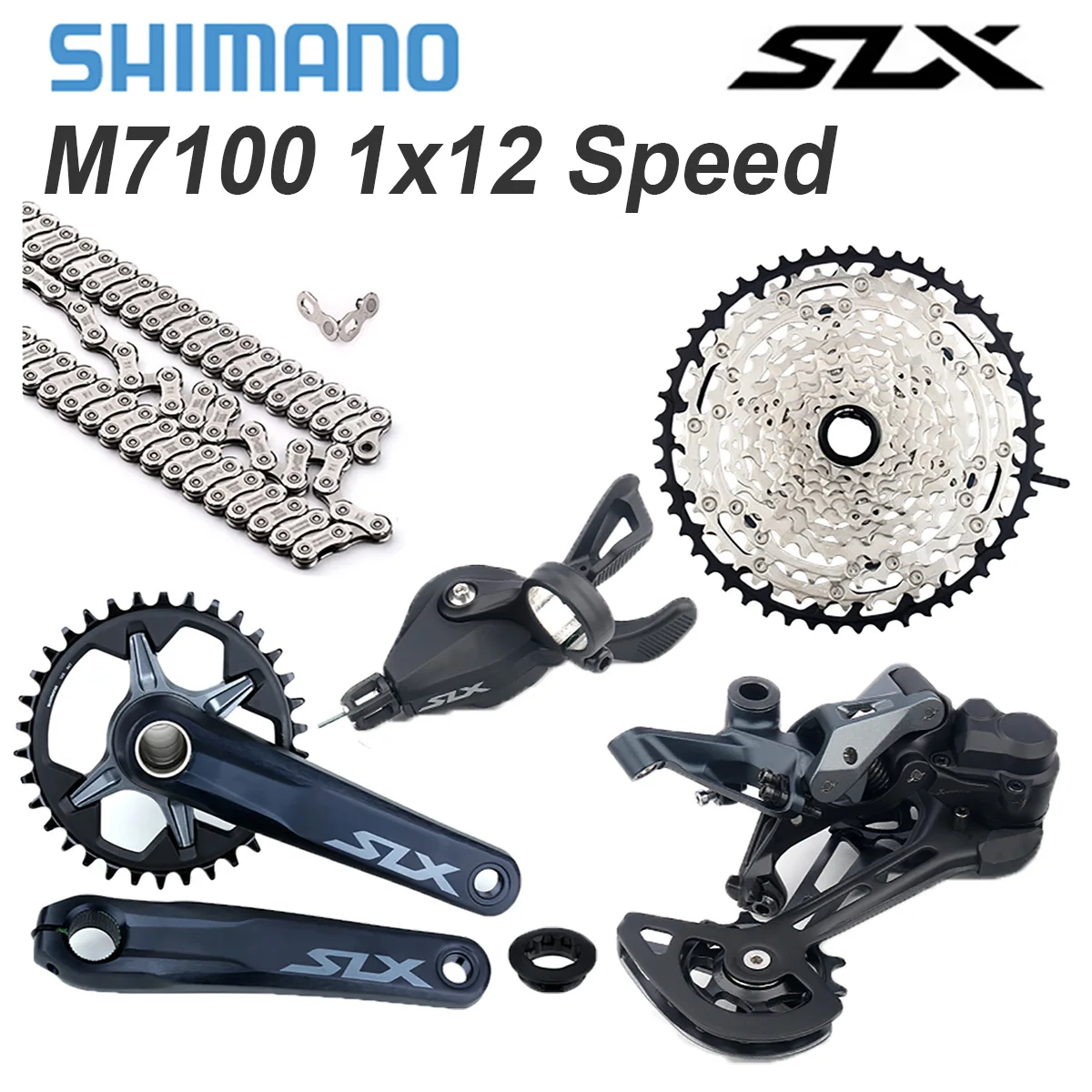 Shimano SLX M7100 Groupset MTB 12 Speed Crankset 12S Shifter Derailleur MS HG K7 12V Cassette Mountain Bike Gear Set STI X12