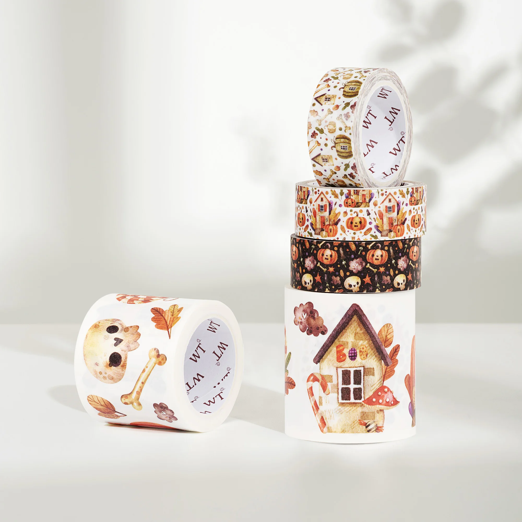 

5 Rolls Set Halloween Ghost feast Washi Masking Tape Roll Die Cut Scrapbooking