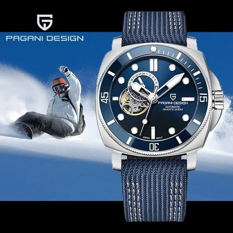 

2022 PAGANI DESIGN NEW 43MM Men Mechanical Watches TOP Brand Stylish Sports Luxury Sapphire 200M Diving TMI NH39 Reloj Hombre