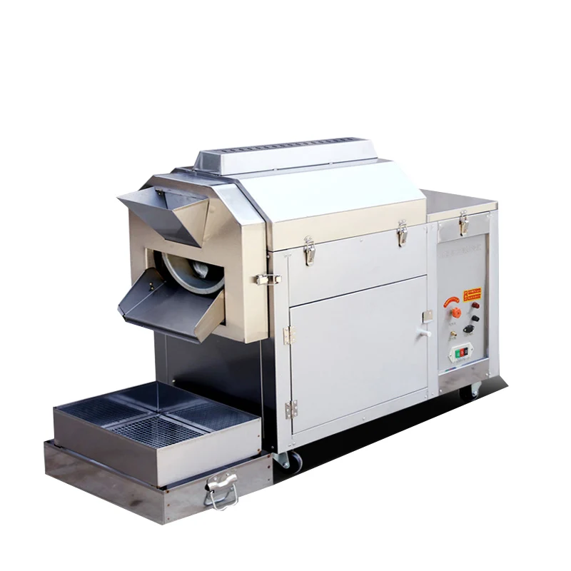

Commercial Large Stainless Steel Roasting Machine For Peanut Sunflower Seed Chestnut Processing Equipment Nut Baking Machine