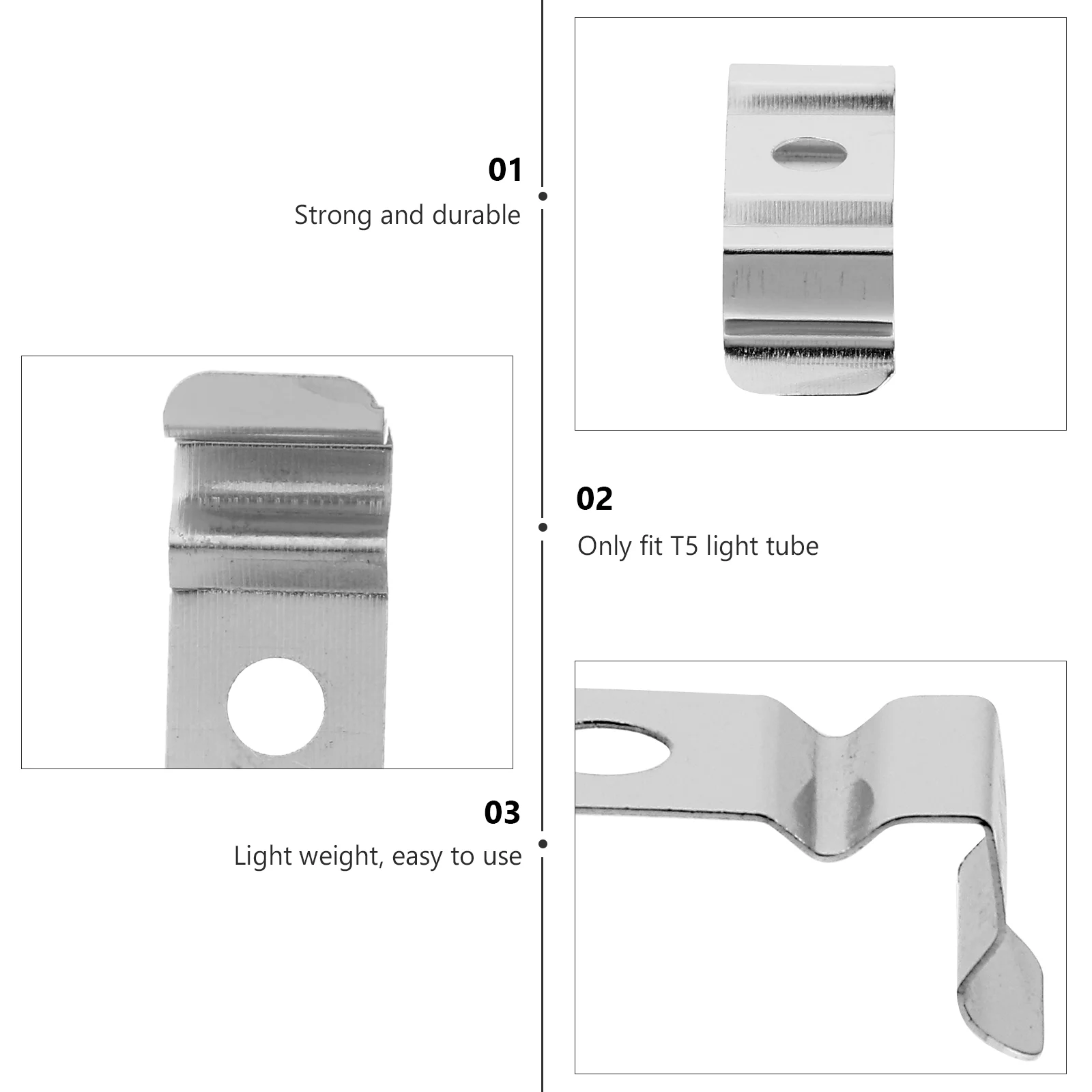 100 шт. полосы света T5 подставка U зажимы держатель кронштейны металлические