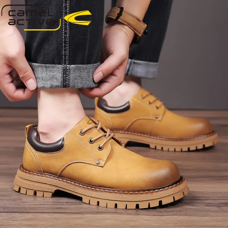 Мужская обувь Camel Active из натуральной кожи роскошная всесезонная качественная