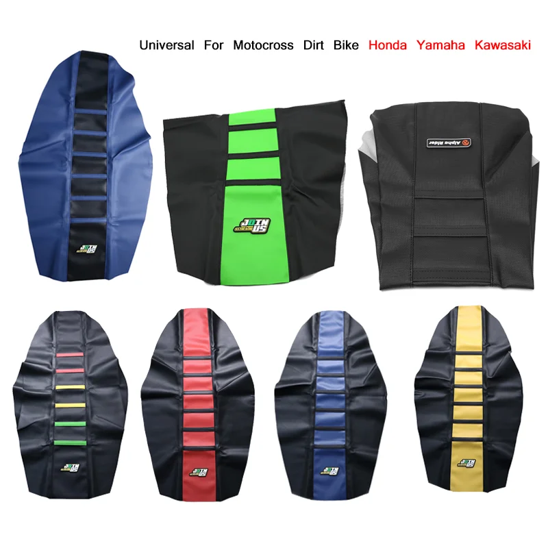 Universal Ribbed Gripper Soft Seat Cover For KAWASAKI SX SXF XC XC-W XC-F YZF EXC-F 125 250 350 450 501 701 Dirt Bike Off Road