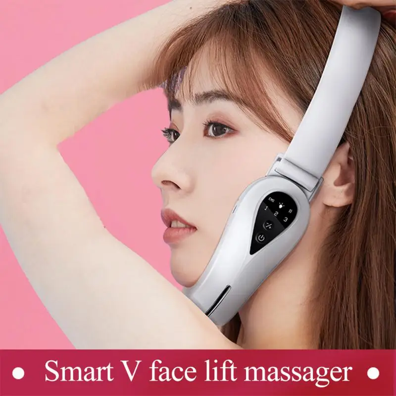 

Electric Face Slimming Instrument V-shaped Facial Beauty Instrument Vibrating Massager Double Chin Reducer Facial Lifter