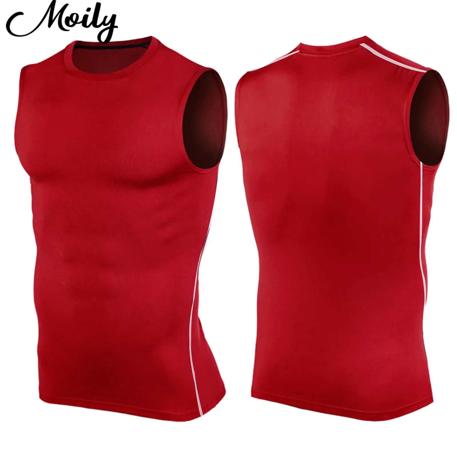 

Man Summer Sport Vest Workout Tops Sleeveless Elastic Skin-tight Moisture-wicking Quickly Dry Men Sportswear Running Fitness Top