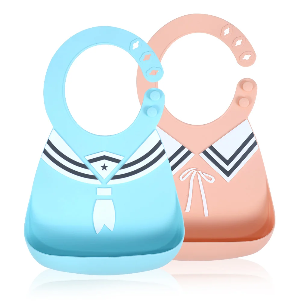 

2022 Latest Thicken Waterproof Silicone Baby Bibs Newborns Bib