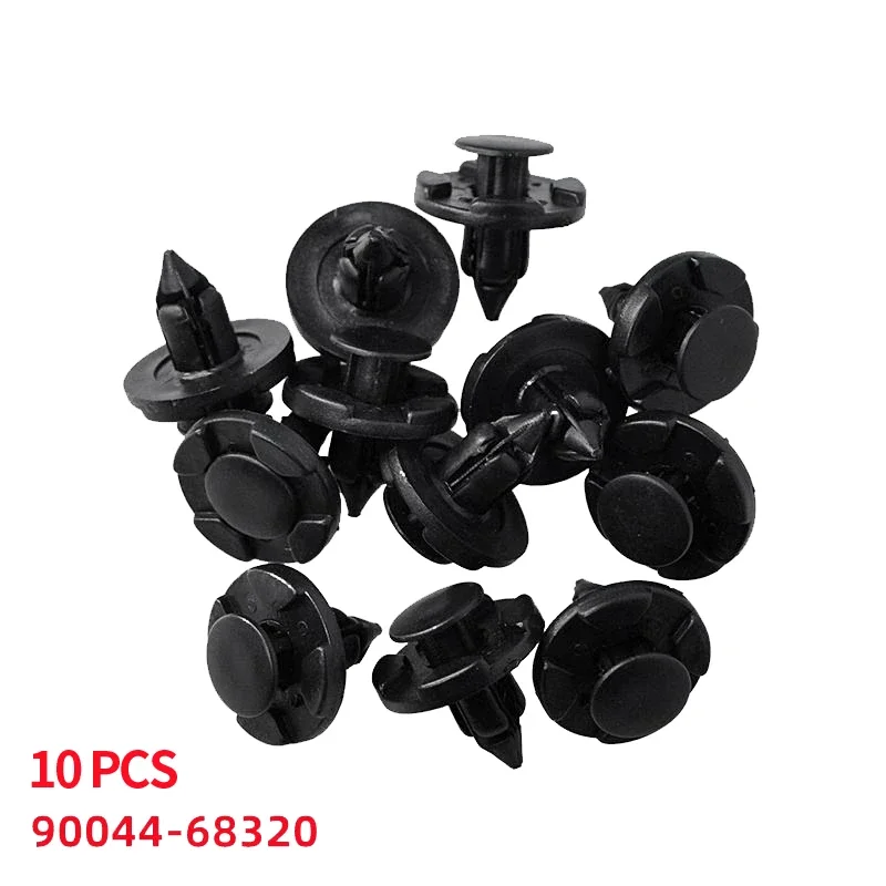 

10 шт., автомобильные фиксаторы бампера, автомобильные пластиковые заклепки, крепежные детали, универсальные для Nissan Lexus Subaru 90044-68320, зажим для автомобильного бампера