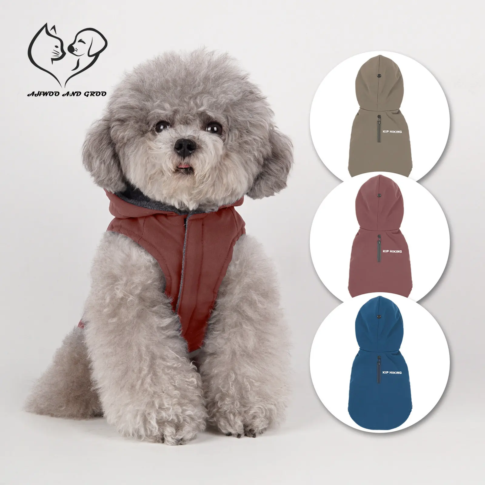

Плащ-дождевик для собак, модная уличная куртка, водонепроницаемая ветрозащитная одежда для собак среднего и крупного размера, регулируемая, товары для домашних животных