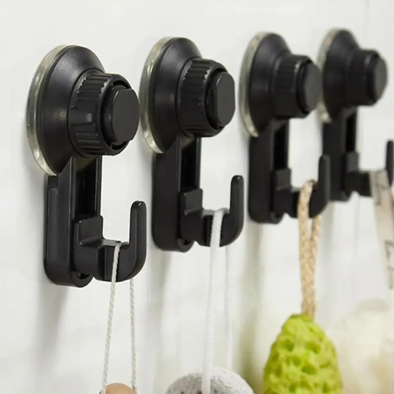 

2Pcs Bathroom Suction Cup Hooks Vacuum Holder Wall Heavy Load Strong Waterproof Reusable Towel Hooks Kitchen Hanging Tool