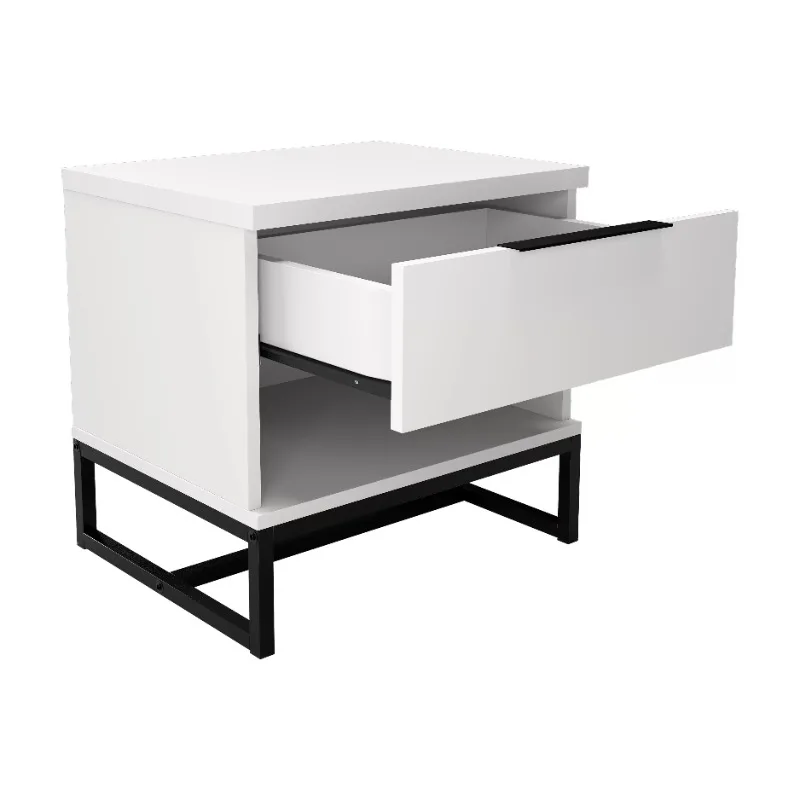 

Boyd Sleep Catania Single Drawer Modern Nightstand, White