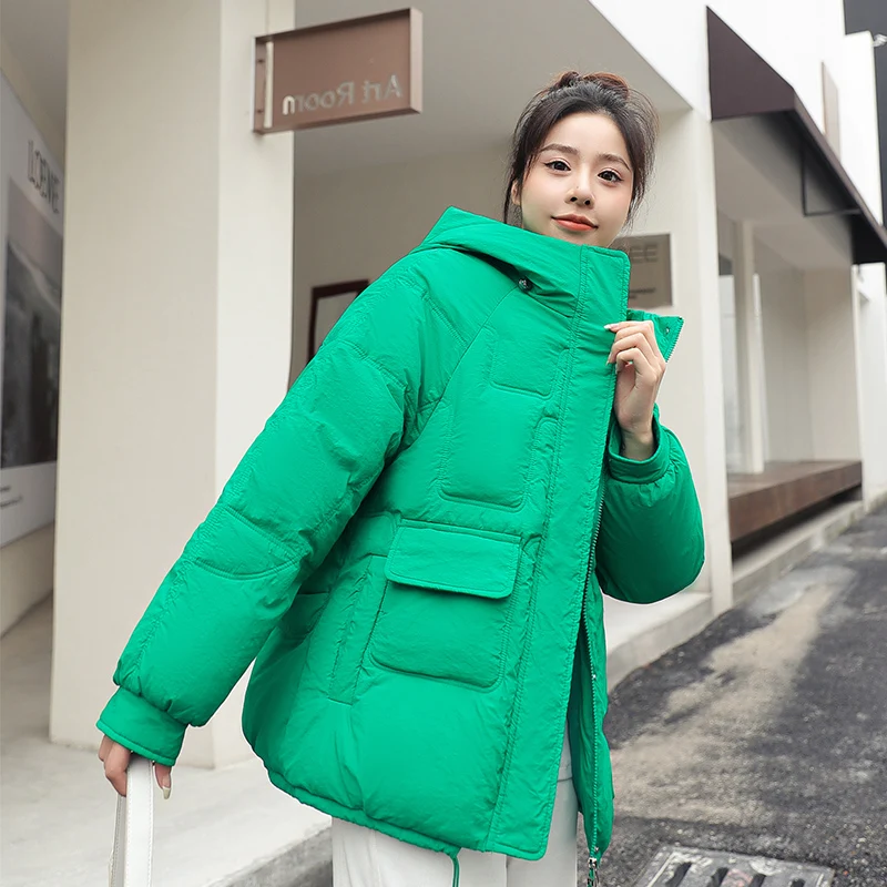 Students Fashion Warm Parkas Hooded Women Winter Jacket Pockets Loose Snow Wear Coat Abrigos Mujer Invierno S-3XL YTNMYOP enlarge