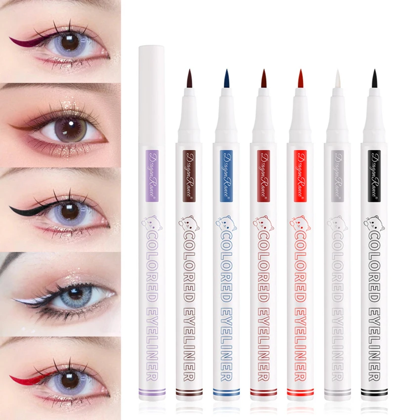 

Цветная Матовая жидкая подводка для глаз, карандаш, стойкая водостойкая легкая в нанесении подводка для глаз с высоким пигментом, ручка, инструменты для макияжа глаз