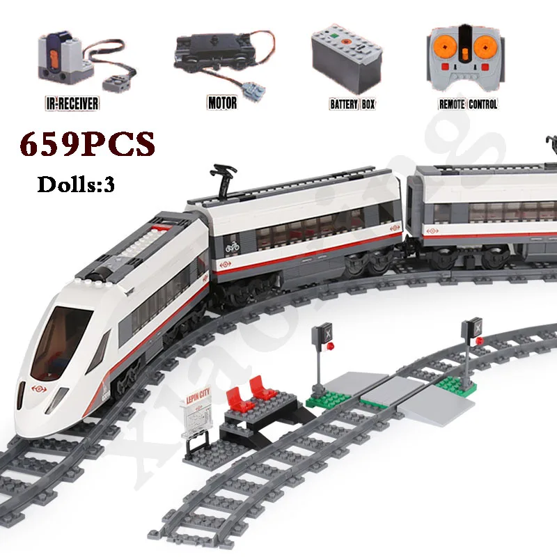 

City Construction High Speed Passenger Train 60051 Building Blocks 659PCS Building Blocks Train Train Kids Toys Christmas Gifts