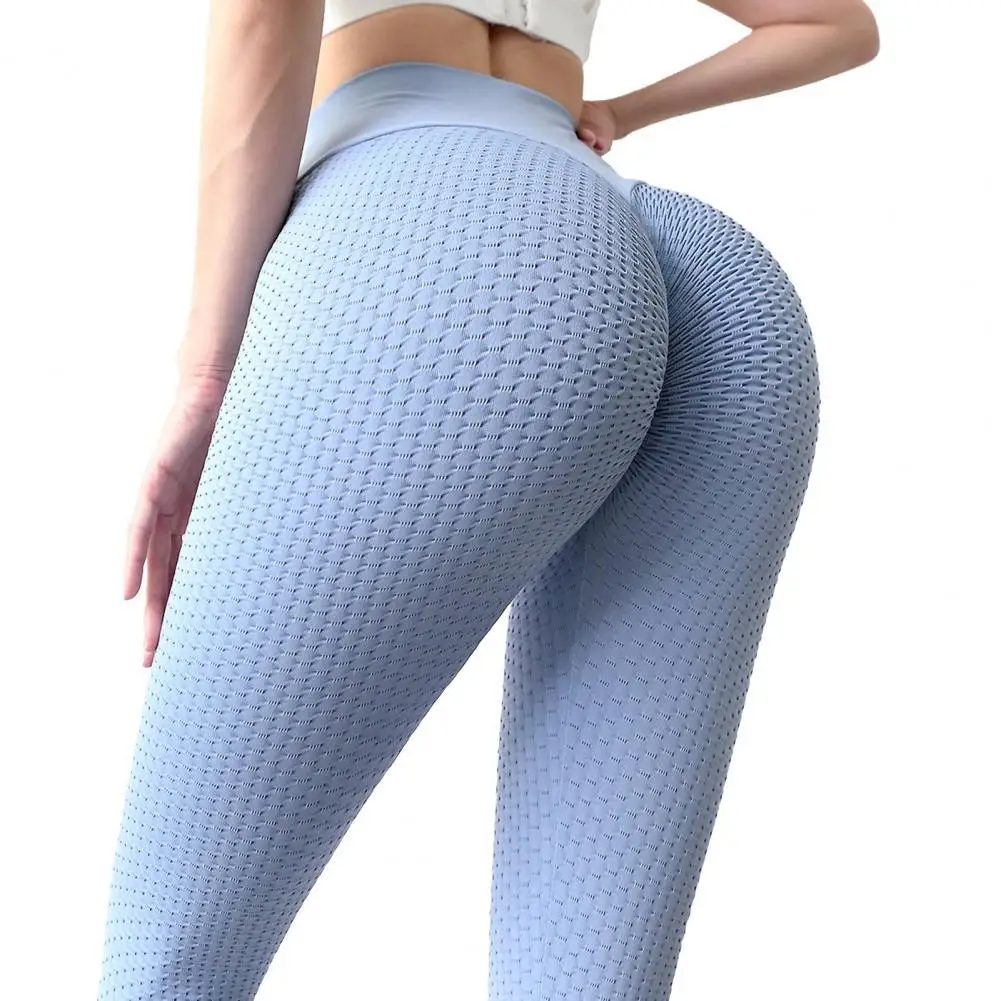 

Fitness Pants Fine Stitching Honeycomb Design High Waist Quick Dry Women Yoga Legging for Gym