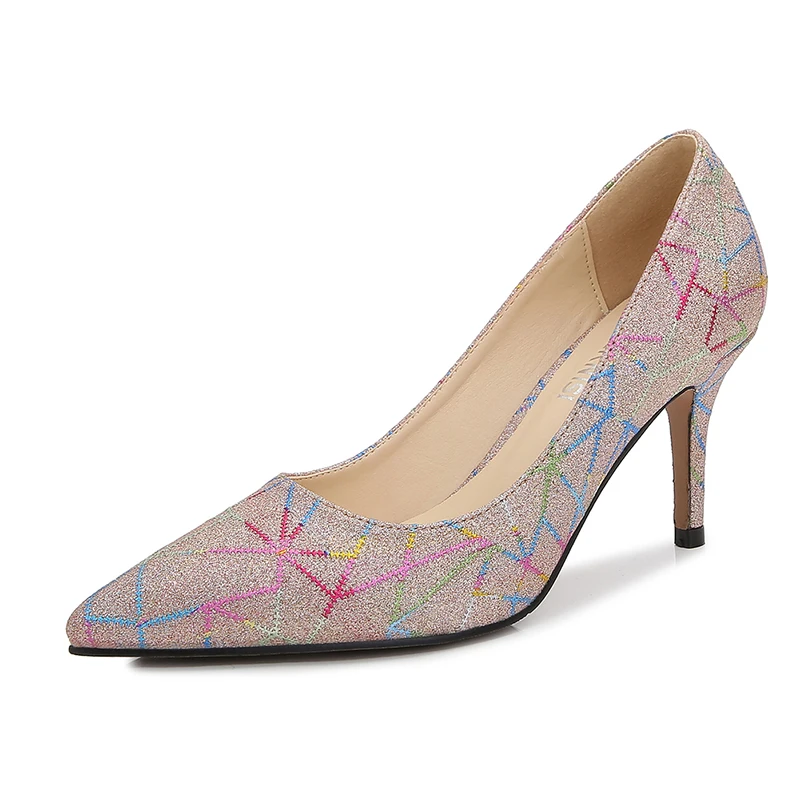 

Pointed Toe Pumps High Heels 7.5 Cm Brand Pattern Large Size 35-44 45 46 Stiletto Heels Fashion women's Shoes Daily Office OL