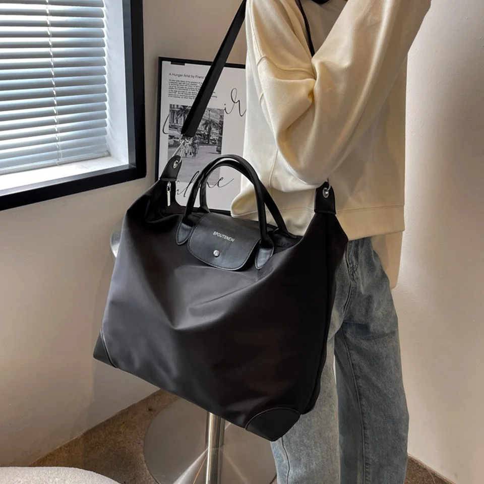 Large Capacity 25L Portable Travel Bag Women Luxury Brand Design Small Luggage Folding Storage Single Shoulder Boarding Bag S62