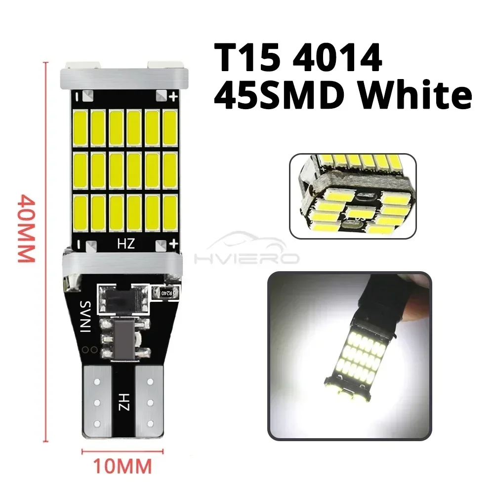 

T15 4014 30SMD 45SMD Белый Автомобильный светодиодный багажник CANBUS Реверсивный стоп-сигнал Указатель поворота Rogue Lights Резервная лампа Модифицированная универсальная