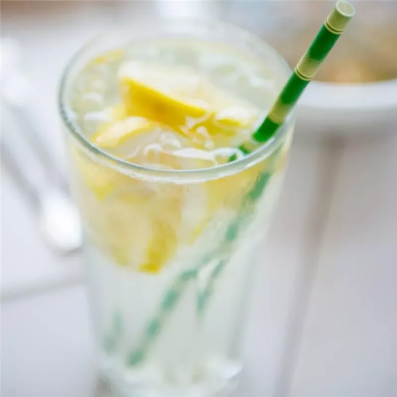 

Green Bamboo Paper Straws Happy Birthday Wedding Decorative Event Tropical Party Supplies Drinking Straw