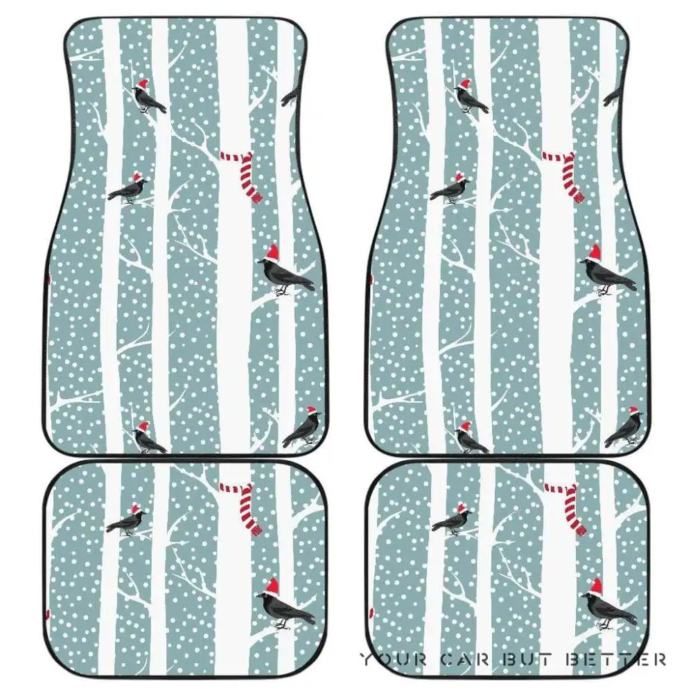 

Crows Christmas Hat Scarf Front And Back Car Mats 045109