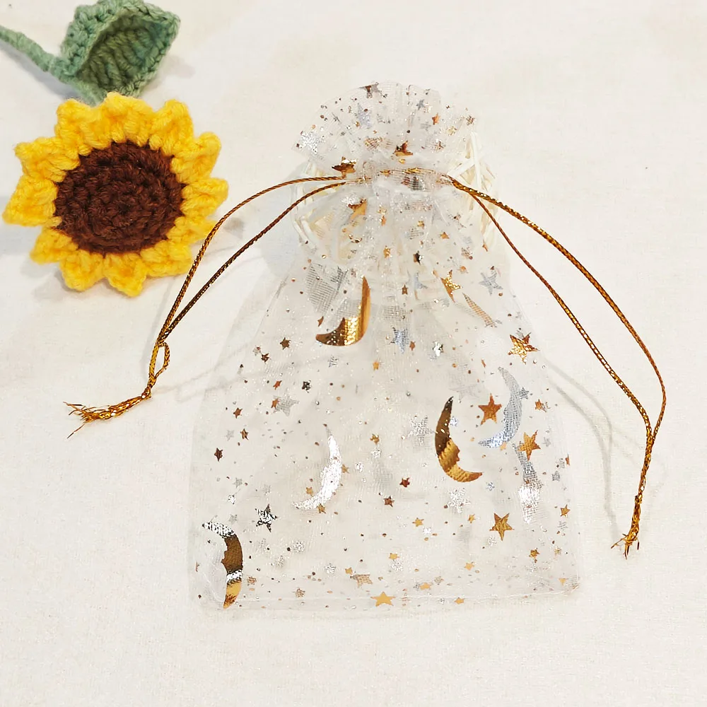 Подарочные пакеты из органзы с луной и звездой